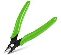 Ainiv 1PCS Micro Wire Cutter, Spring-Loaded Side Cutting Pliers Flush Cutters, Precision Diagonal Cutting Pliers in CRV Steel, Wire Snips for Electrical, Homes, Craft, Jewellery, 3D Print Models-Green