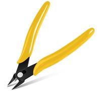 Ainiv 1PCS Micro Wire Cutter, Spring-Loaded Side Cutting Pliers Flush Cutters, Precision Diagonal Cutting Pliers in CRV Steel, Wire Snips for Electrical, Homes, Craft, 3D Print Models-Yellow
