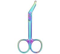 Ainiv 1PCS Stainless Steel Scissor, Curved Scissors, Household Scissors for Office Work, Housework, Handicrafts, Sewing, Electroplated Color, 11cm