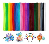 Ainiv 200PCS Pipe Cleaners for Craft, 30cm Multi-Color Crafting Pipe Cleaners, Fuzzy Sticks Craft Supplies, Chenille Stems for DIY, Arts & Crafts for Creative Handmade DIY Decorations-20 Colors