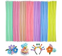 Ainiv 200PCS Pipe Cleaners for Craft, 30cm Multi-color Crafting Pipe Cleaners, Fuzzy Sticks Craft Supplies, Chenille Stems for DIY, Arts & Crafts for Creative Handmade DIY Decorations-7 Macaron Colors