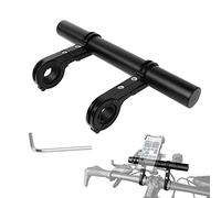 Ainiv 20cm Bike Handlebar Extender with 2PCS Clamp Brackets and 1PC Hex Wrench, Aluminum Universal Bicycle Handlebar Extension for Bicycle Light, Speedometer, GPS Device, Action Camera