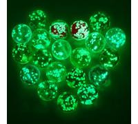Ainiv 20pcs Glow in the Dark Glass Marbles, 16mm Fluorescent Dotted for Marble Run Games, Children's Accessories, Multicoloured Speckled Home Decoration