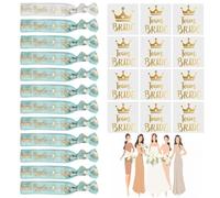 Ainiv 24PCS Hen Party Accessories Wristbands Sets, 11 Blue Hen Party Wristbands with 1 White Bride to be Wristband, 12 Bride Tattoos, Bride for Hen Party Decorations, Women Girls Bridal Shower Decor