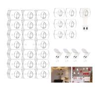 Ainiv 3-Packs 60 Hooks Indoor Mini Light Clips with Adhesive Strips, Damage Free Hanging Christmas String Light Hooks, Clear Wall Clips for Hanging Lights Xmas Decor and Cables, 60 Clips and 60 Strips