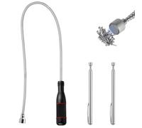 Ainiv 3PCS Magnetic Pickup Tool, Bendable Magnet Stick/1.5LB/1.5LB | Telescopic Magnetic Pickup Tool with Pocket Clip, Extra Strong Magnet and Non-Slip Handle, Pick Up Small Parts Metal Objects