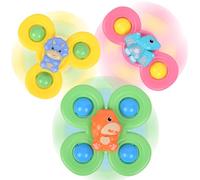 Ainiv 3PCS Suction Cup Spinner Toy, Spinning Top Toys for 1+ Year Old Baby