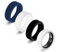Ainiv 4 Pack Silicone Ring Cover Compatible with Gen 4 or Gen 3, Anti-Scratch Elastic Silicone Ring Protector, Men Women Working Out Gym(M for 10/11/12/13)