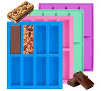 Ainiv 4 PCS Cavity Rectangle Silicone Moulds, Large Silicone Molds for Bread Baking, Baking Moulds for Chocolate Truffles, Bread, Brownies, Cornbread, Cheesecakes, Puddings, Granola Bars