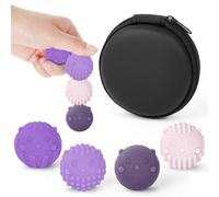 Ainiv 4PCS Magnetic Balls Fidget Toys, Silicone Anti Stress Balls Fingers Toy for Autism ADHD Anxiety, Animal-Themed, Quiet Office Desk Toy, Fun Textures Sensory Toys for Adults & Teens (Purple)