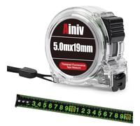 Ainiv 5M Tape Measure, Fluorescent Retractable Measuring Tape | Fluorescent Steel Tape Measure, Self-Lock Retractable Durable Heavy Duty Measuring Tape for DIY, Home, and Professional Use
