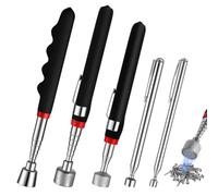 Ainiv 5PCS Magnetic Pickup Tool, 20LB/15LB/10LB/3.5LB/1.5LB | Telescopic Magnetic Pickup Tool with Pocket Clip, Extra Strong Magnet and Non-Slip Handle, Pick Up Small Parts Metal Objects