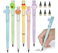 Ainiv 6 PCS Inkless Magic Pencil Everlasting Pencil with Replaceable Nib | Infinity Reusable Pencil for Writing Drawing with Extra 6 Replaceable Nibs, Home Office School Supplies