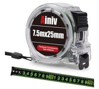 Ainiv 7.5M Tape Measure, Fluorescent Retractable Measuring Tape | Fluorescent Steel Tape Measure, Self-Lock Retractable Durable Heavy Duty Measuring Tape for DIY, Home, and Professional Use