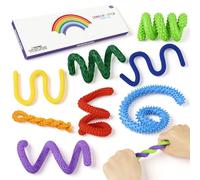 Ainiv 8 Pack Sensory Sticks, Soft Fidget Tools Silicone Sensory Sticks for Stress Anxiety Relief & Calming Down, Flexible Silicone Tools for Classroom, Office, Travel Activities