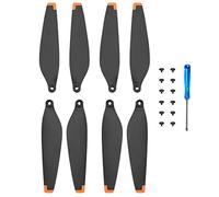 Ainiv 8pcs Propellers for DJI Mini 3 Pro, Replaceable Propellers for Drones, Low Noise Wing Blade Propeller Blade with Screwdriver and 12 Screws, Drone Accessories for DJI Mini 3 Pro (Black Orange)