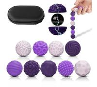 Ainiv 9PCS Silicone Magnetic Fidget Balls, Mini Magnetic Sensory Fidget Ball Relieves Anxiety, Irritability, Tension for Autism ADHD, Silent Office Desktop Stress Ball Gift for Women Men, Purple