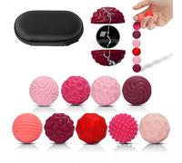 Ainiv 9PCS Silicone Magnetic Fidget Balls, Mini Magnetic Sensory Fidget Ball Relieves Anxiety, Irritability, Tension for Autism ADHD, Silent Office Desktop Stress Ball Gift for Women Men, Red