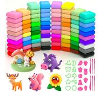 Ainiv Air Dry Clay, 84PCS Ultra Light Modeling Clay with 6 Carving Tools, Creative Art DIY Creative Magic Clay, No-Toxic Modeling Clay & Dough, Arts and Crafts Kits for Boys Girls, Best Gifts for Kids