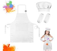 Ainiv Art Aprons for teens, Waterproof Graffiti Painting Aprons Long Sleeves with Pockets, Painting Smock, Aprons for Painting Craft School Eating