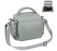 Ainiv DSLR Camera Bag, Waterproof Anti-Shock SLR Camera Case, Adjustable Shoulder Strap Camera Accessories Bag, Portable Crossbody Single Shoulder Backpacks Compatible with Canon, Sony, Nikon, Grey