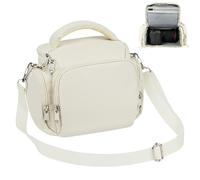 Ainiv DSLR Camera Bag, Waterproof Anti-Shock SLR Camera Case, Adjustable Shoulder Strap Cameras Accessories Protection, Portable Crossbody Single Shoulder Bag Compatible with Canon, Sony, Nikon, Beige