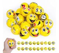 Ainiv Funny Face Squeeze Stress Balls, 20pcs Stress Relief Ball, Sensory Stress Ball, Hand Exercise Stress Relief Balls, Squeeze Toys for Anxiety, Fidget, Tension, Manage Anger