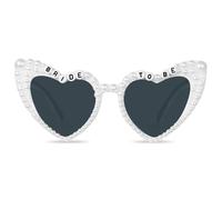 Ainiv Heart Shaped Sunglasses for Women, Vintage Love Heart Sunglasses, Bride to Be Party Gift Supplies, UV400 Protection Cat Eye Fashion Eyeglasses for Women Travel Photoshoot Summer Party