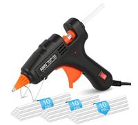 Ainiv Hot Glue Gun Kit, Mini Melt Gun with 30pcs Glue Sticks(7mm x 150mm), 30W Safe Electric Gun Fast for DIY, Arts Crafts, Sealing, Home Repair, Compatible with Glass, Metal, Wood, Plastic & Fabric