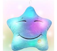 Ainiv LED Cushion LED Star Shaped Pillow, Star Shaped Decorative Pillows, Plush Pillow, Plush Pillow Night Light, Home Decor Gift for Birthday and Christmas (Blue)