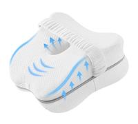 Ainiv Leg Pillow, Ergonomic Alignment Knee Pillow, Memory Foam Leg Support Cushion with Removable and Washable Cover, Knee Cushion for Sleeping on Side (White)