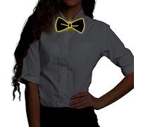 Ainiv Light Up Bow Ties, Man LED Luminous Bowties, 3 Flash Modes LED Glow Bow Tie, Adjustable Illuminated Bow Ties with Zipper, Costume Accessory for Parties, Bars, Halloween, School, (Yellow)