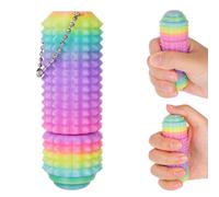 Ainiv Little Ouchies Pain Fidget Toys, Mini Fidget Toys for Adults, 3D Printed Stim Sensory Toys with Hard Spiky Fidget, 360°Rotation Sensory Toys for Stress Relief Keychain, Novelty Gifts for Friends