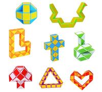 Ainiv Magic Snake Cube, 8 Pack 24 Blocks Mini Fidget Cubes, Kids' Fidget Toy, Mini Twist Puzzle Cubes, Party Supplies, Birthday Party Favors, Goodie Bags Fillers, Random Color