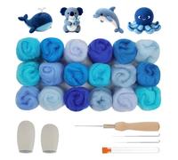 Ainiv Needle Felting Kit, 9 Colors x 2 Packs Needle Felting Wool