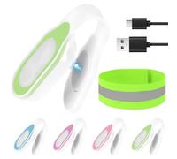 Ainiv Night Light Clip on Torch, Rechargeable LED Strong Magnetic Clip Light, 3 Lighting Modes Silicone Hands Free Clip Light for Nurses Night Shift Night Running Dog Walking Outdoor Emergency-Green