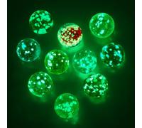 Ainiv Pack of 10 Glass Marbles for Children, 16 mm Colourful Glass Marbles for Chess Players, Retro Fidget Toys, Marbles Glow in the Dark for Marble Track Game, DIY Projects or Home Decoration