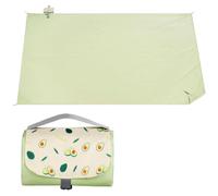 Ainiv Picnic Blanket, Waterproof Beach Blanket with Carry Handle, Foldable Portable Washable Beach Mat Sand-Free, Outdoor Mat in Green for 3-4 People for Camping, Picnic, BBQ - 150 x 210 CM