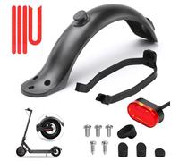Ainiv Scooter Rear Fender Set, 1 Rear Mudguard + 1 Fender Bracket + 1 LED Rear Light + 1 Reflective Strip+ Screws, Caps, Scooter Replacement Accessory for Mi Xiaomi M365/ M365 Pro Electric Scooter