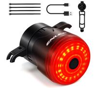 Ainiv Smart Bike Tail Light with Brake Sensor, 6 Lighting Modes, USB Rechargeable Bicycle Taillight, IP66 Waterproof Durable Rear Light, Safety Warning Rear Bike Light for Night Riding Mountain