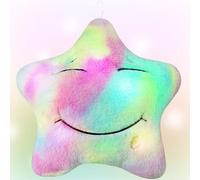 Ainiv Star Plush Sensory Toy for Autism, Stuffed Teddy Sensory Lights, Kids Sleep Aid Adhd Toys, LED Star Plush Pillow, Night Light Plush Pillow, Birthday Christmas Holiday Gifts for Kids(Colorful)