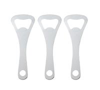 Ainkou 3 PCS Flat Bottle Openers Flat-Mouth Opener Portable Handheld Beer Opener for Home Kitchen, Bar, Restaurant, Bartender Gift - Silver