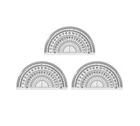Ainkou 3pcs Clear Plastic Protractor 180 Degrees 4 Inches for Angle Measurement Student Math Classroom School Office Teachers