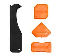 Ainkou 4 PCS Caulking Tool Set, Reusable Sealant Grout Finishing Tools Caulk Removal Applicator for Kitchen, Bathroom, Window, Floor, Sink Joint - Orange