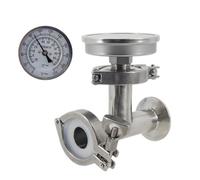 AInline Temperature Monitor 1.5 INCH Tri Clamp Test Tee Thermometer Package Counter Flow Wort Chiller Thermometer