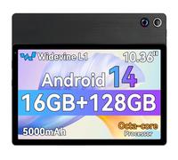 Ainmel 10.36 inch Tablet, Android Tablet 16GB+128GB(TF 1TB), Octa Core, 5G WiFi 6, 5000mAh, 5MP+8MP Camera, 1280 * 800 HD Dual Speakers Touchscreen Tablets PC (Black)