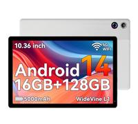 Ainmel 10.36 inch Tablet, Android Tablet, Octa-Core,16GB RAM 128GB ROM(1TB TF Expand), WiFi 6, Bluetooth 5.4, 5000mAh, 5MP + 8MP, 1332 * 800 IPS, Widevine L1 Gaming Tablets PC (Silver, 10.36 Inch)