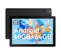 Ainmel 10 inch Tablet, Tablets Android 14 8GB RAM 64GB ROM,1TB TF Card Expand, 1280 * 800 Full HD Tablet with Octa-Core Processor, 5000mAh Battery, 8MP & 5MP Dual Camera Face ID (Black)