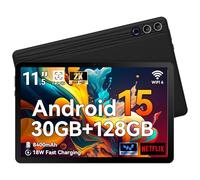 Ainmel 11.5 inch Android Tablet, 30GB RAM + 128GB ROM (1TB TF), 2K Display, Octa-Core CPU, 8400mAh Battery, WiFi 6, BT 5.3, Widevine L1, 13MP+8MP, 18W Fast Charging for Study, Gaming & Streaming