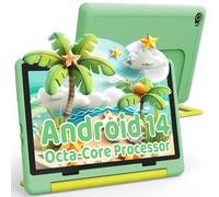 Ainmel Android 14 Kids Tablet, Octa-Core Processor Tablet for Kids, 14GB+64GB, 5000mAh, Parental Controls, WiFi 6, Bluetooth 5.3, Child-Safe Case (Green)